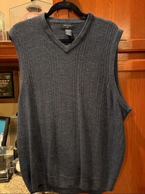 Dockers Dark Navy Ribbed V-Neck Sweater Vest